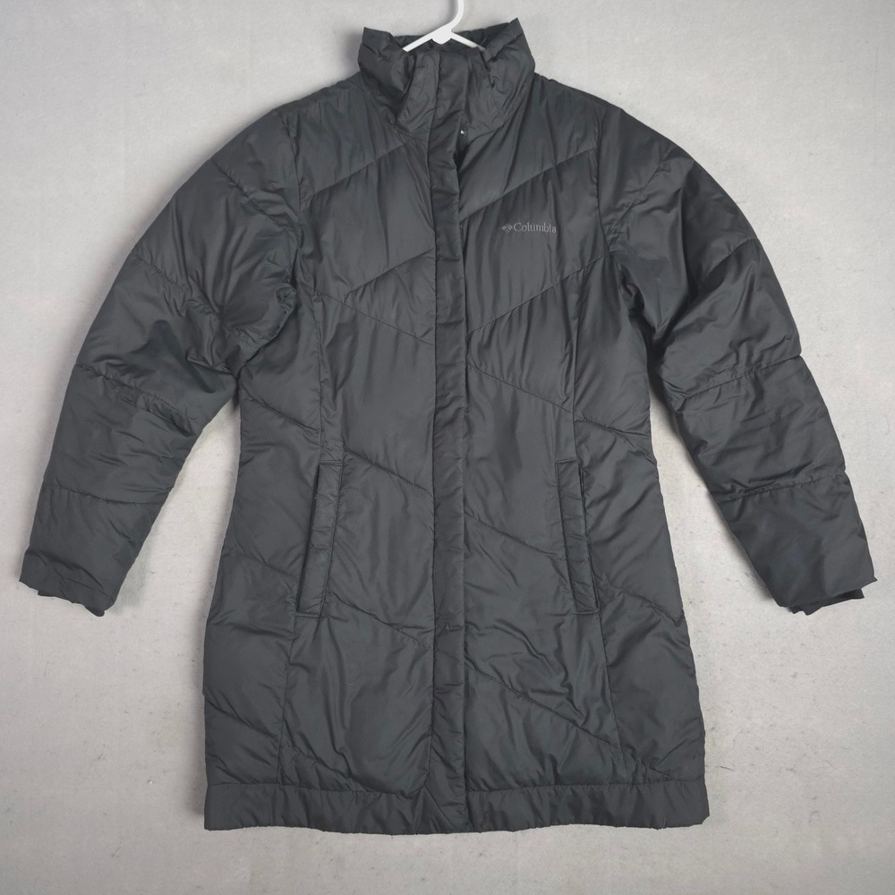 Columbia Women's Insulated Puffer Jacket‎ Gray Full Zip Stand Collar Size S
